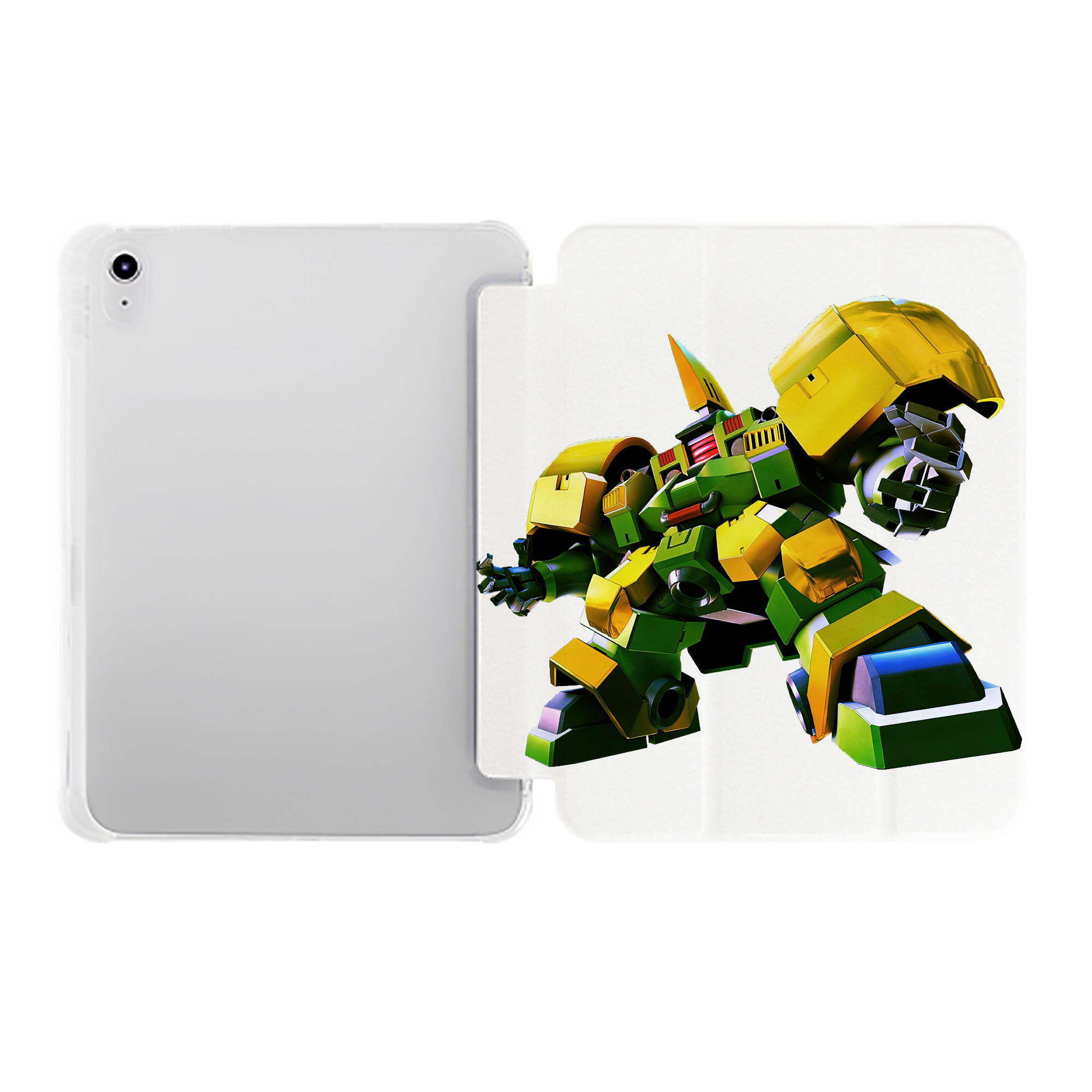 （画像用） 機動戦士ガンダム Mobile Suit Gundam IPad ケース ペン収納付き 三つ折りスタンド PUレザー×シリコン 対応機種9.5/10.5/10.9インチ